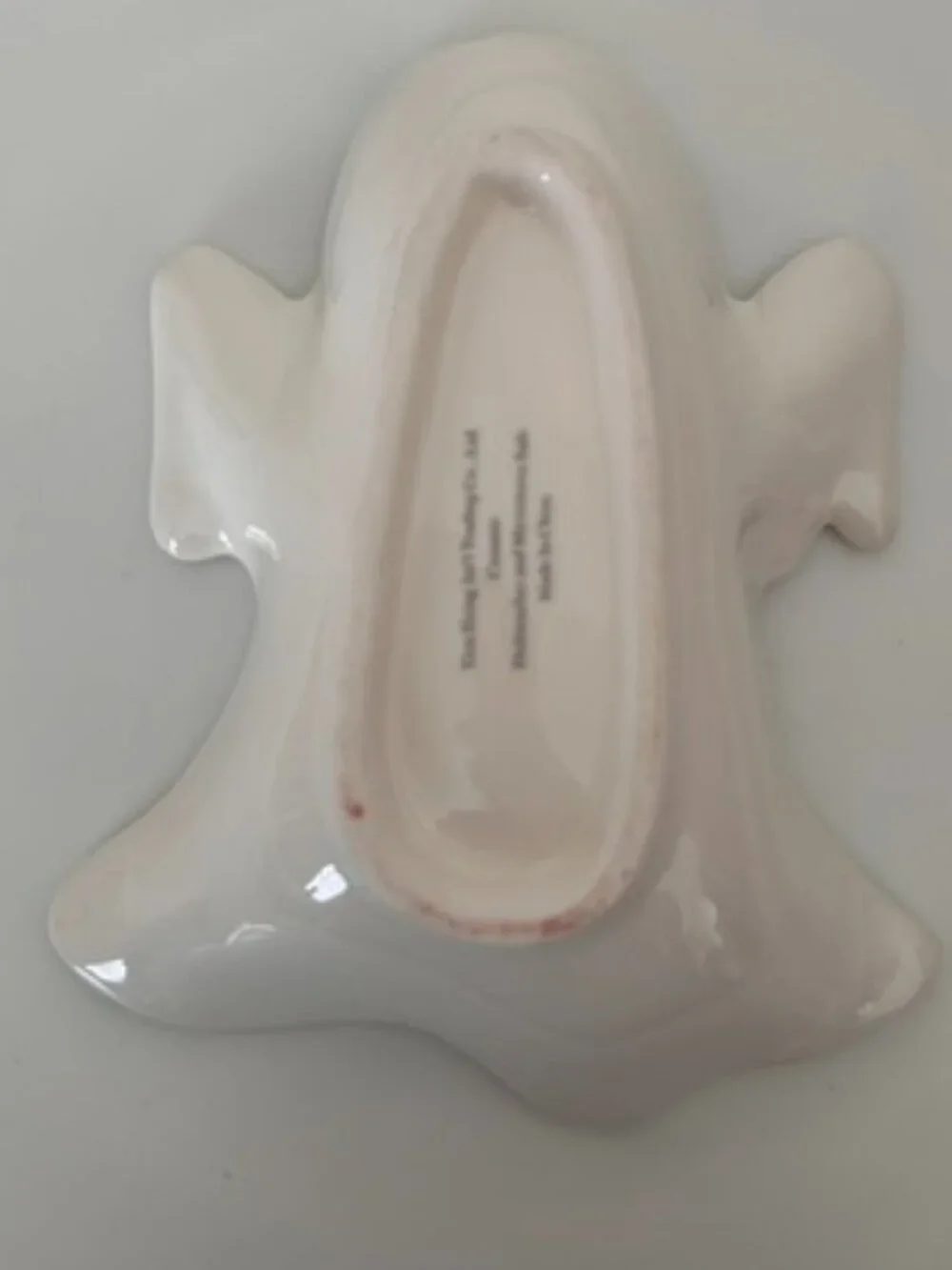 Ceramic White Ghost Halloween Candy Dish Bowl UNUSED